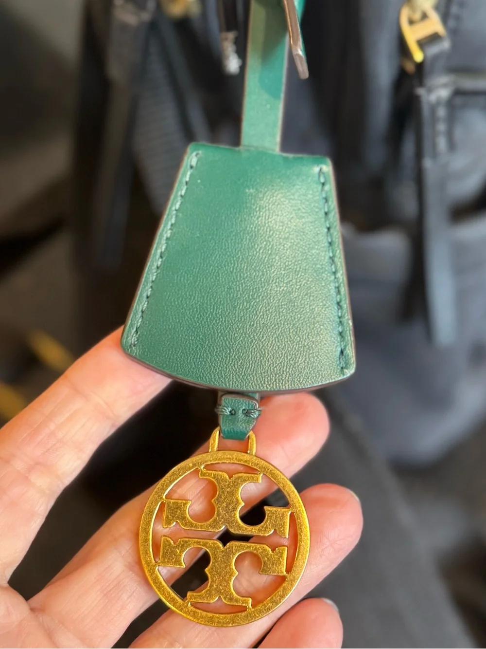 Tory Burch Black Nylon Backpack with Gold-Tone Logo